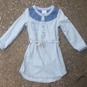Hanna Andersson Denim Girls Dress 5/6 110